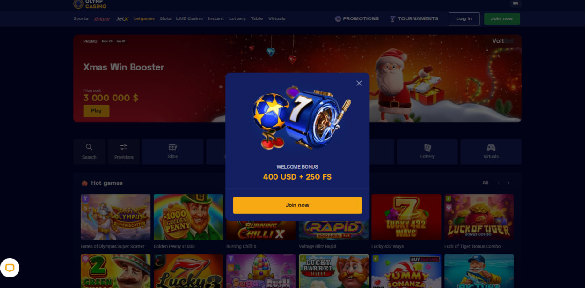 Aviatrix Olymp casino: platform overview
