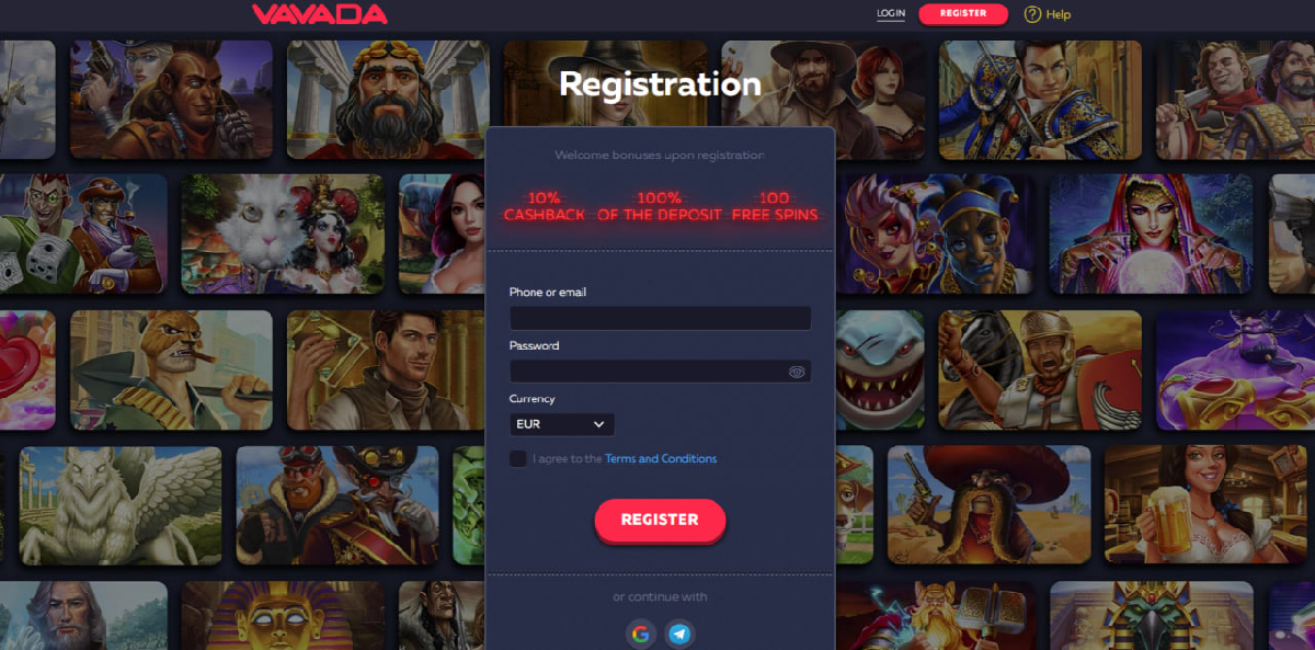 How to register at Vavada casino step by step